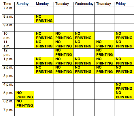 The Spring 2014 Roth Lab Schedule 